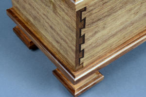 "Concordia and Sanchez" hardwood case exterior view in maple, bird's eye maple, American Black walnut, 304 stainless steel